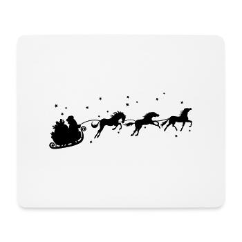 Santa and horses - Mousepad (Querformat) - Weiß - Vorne