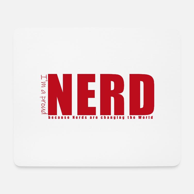 I am a Proud Nerd - Mousepad (Querformat) - Weiß