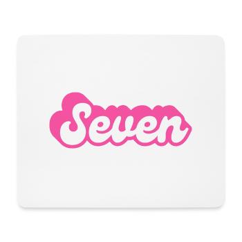 Seven birthday - 7e anniversaire rétro rose - Tapis de souris (format paysage) - blanc - Devant