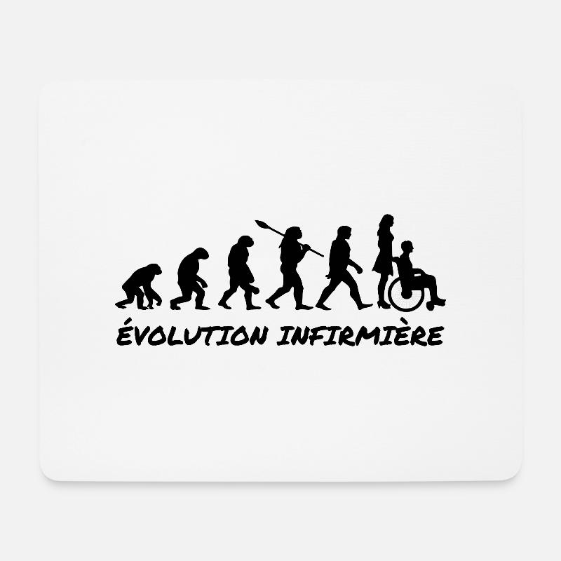 Entwicklung der Pflege - Mousepad (Querformat) - Weiß