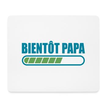 bientôt papa cadeau annonce drôle promu futur papa - Tapis de souris (format paysage) - blanc - Devant