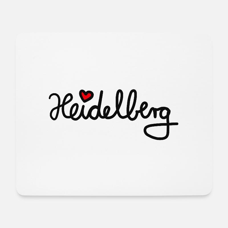 Heidelberg with heart - Mouse Pad (horizontal) - white