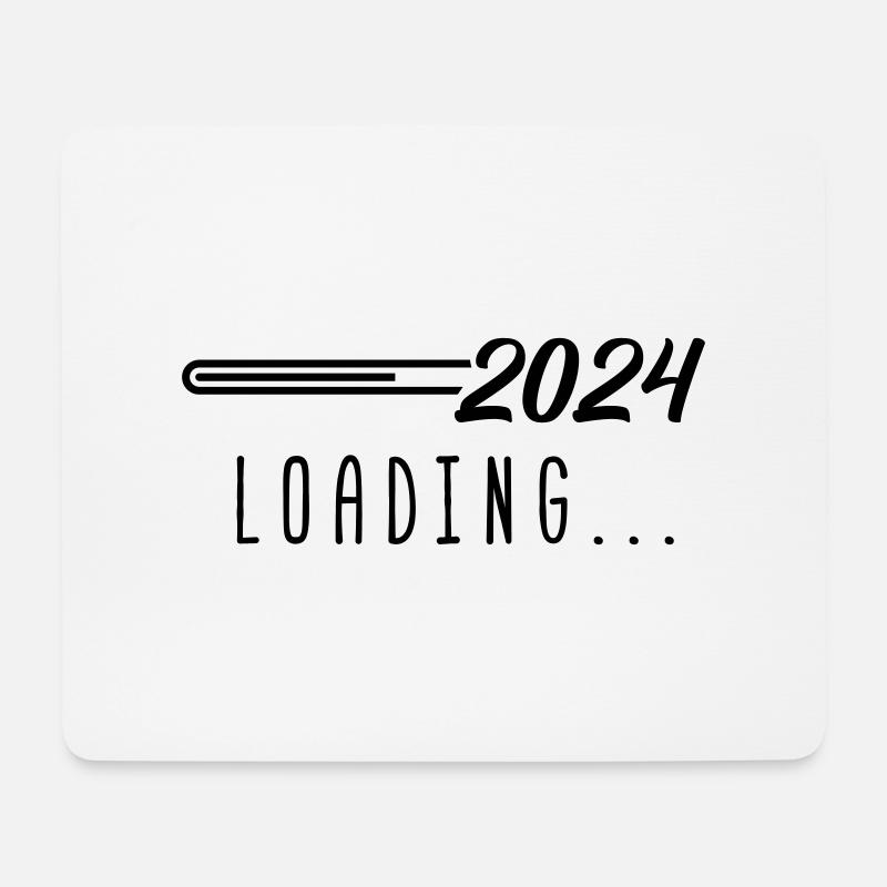 2024 loading - Mousepad (Querformat) - Weiß