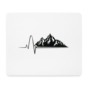 Mountains heartbeat - Mouse Pad (horizontal) - white - Front