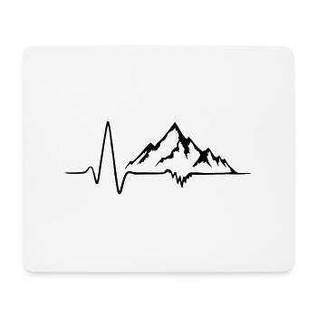 Mountains heartbeat - Mouse Pad (horizontal) - white - Front