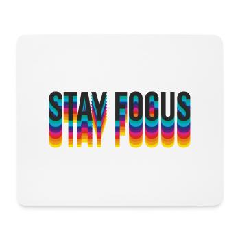 stay focus - Mousepad (Querformat) - Weiß - Vorne