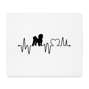 Heartbeat Dog Dog - Mouse Pad (horizontal) - white - Front