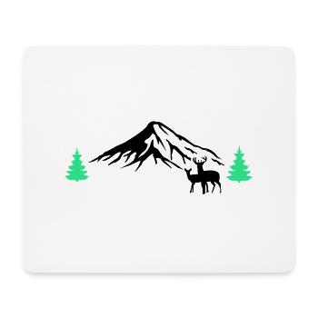 gebirge natur 02 - Mousepad (Querformat) - Weiß - Vorne