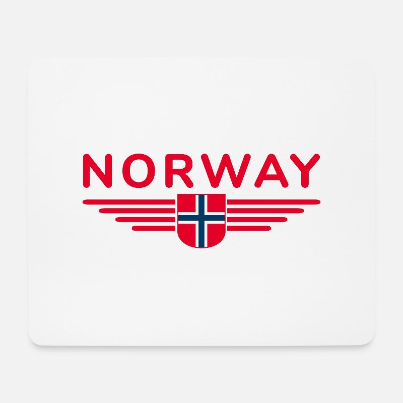 Ich liebe Norwegen Design T-Shirt Outfit - Mousepad (Querformat) - Weiß