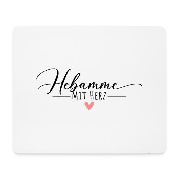 Hebamme mit Herz - Mousepad (Querformat) - Weiß - Vorne