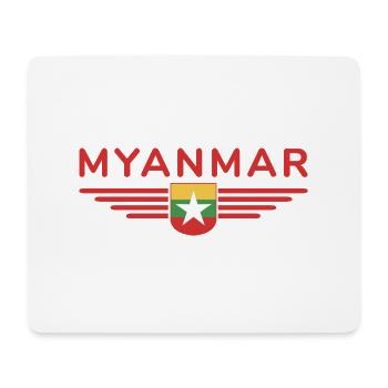 Myanmar T-Shirt – A Touch of Tradition - Mouse Pad (horizontal) - white - Front
