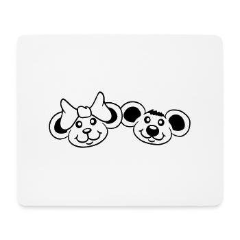 2 Mäuse Paar Zwei Verliebt Valentinstag Frau Mann - Mousepad (Querformat) - Weiß - Vorne