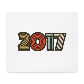 2017 rétro vintage - Tapis de souris (format paysage) - blanc - Devant