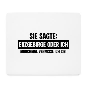 Erzgebirge Lustig Frau Vermissen - Mousepad (Querformat) - Weiß - Vorne