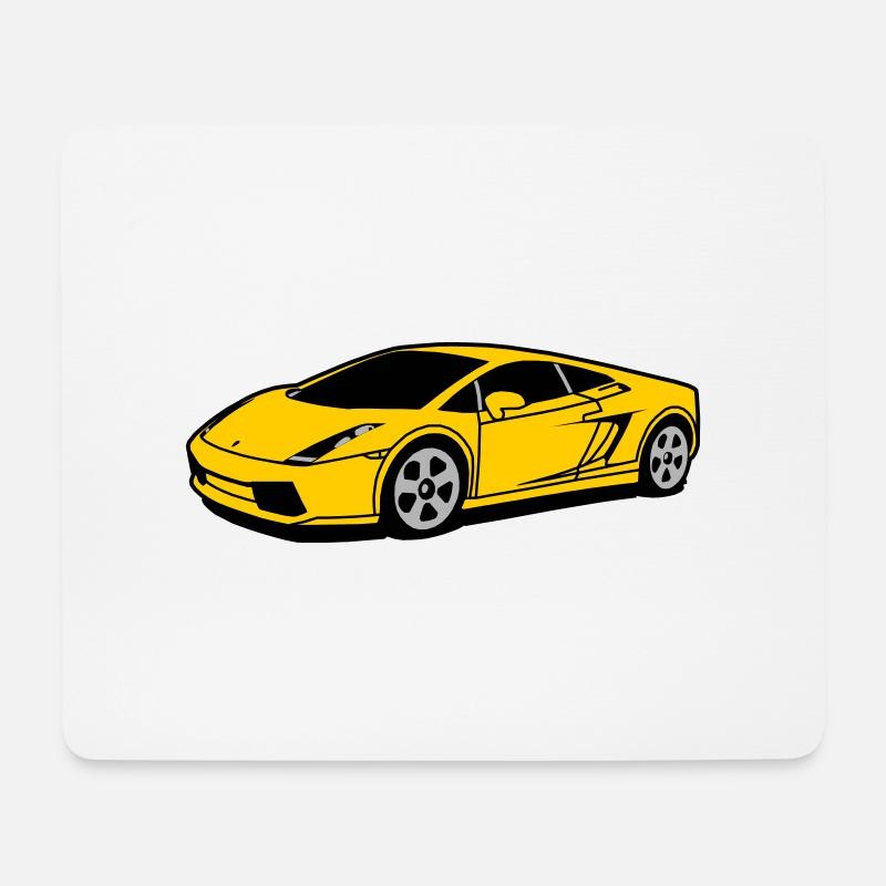 lambo - Mousepad (Querformat) - Weiß