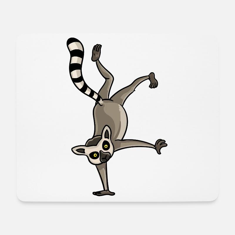 Lemur Affen Lustiger Tierliebe Liebhaber Geschenk - Mousepad (Querformat) - Weiß