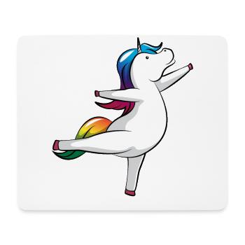 Einhorn Tanzen Lustige Tänzer Liebhaber Geschenk - Mousepad (Querformat) - Weiß - Vorne