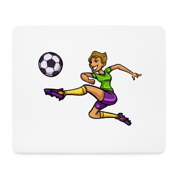 Fußball Fußballspieler Fußballer Spieler Geschenk - Mousepad (Querformat) - Weiß - Vorne
