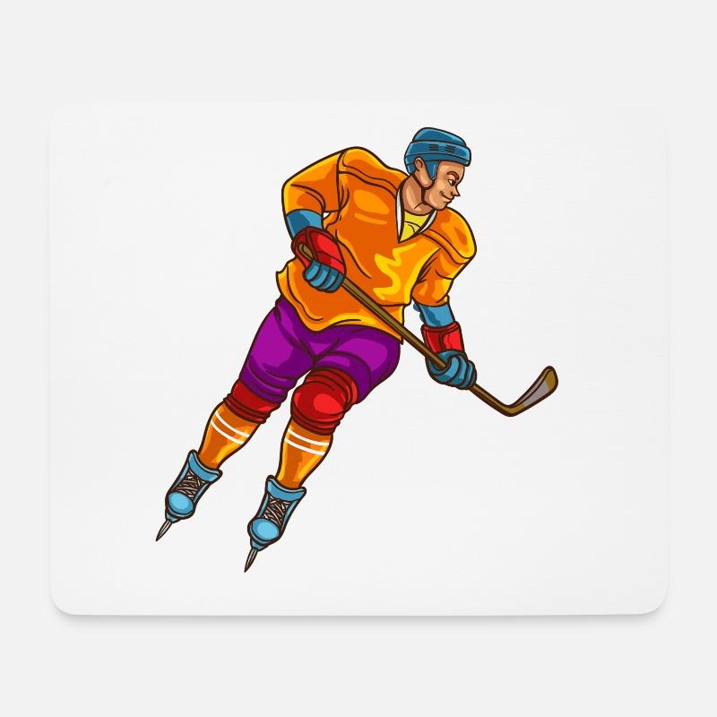 Eishockey Eis Hockey Spieler Usa Amerika Geschenk - Mousepad (Querformat) - Weiß