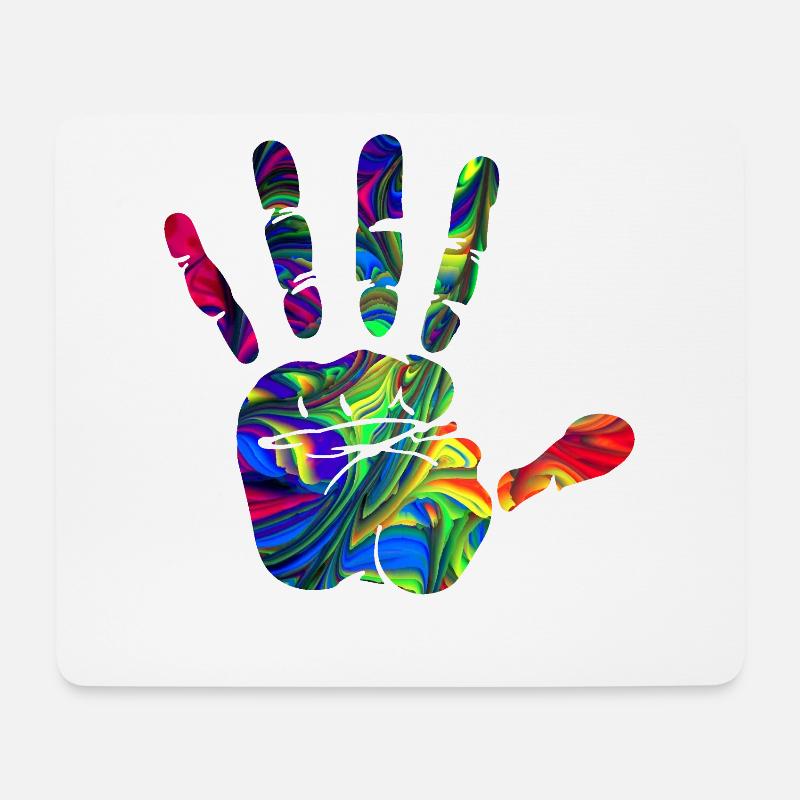 Hand - Mousepad (Querformat) - Weiß