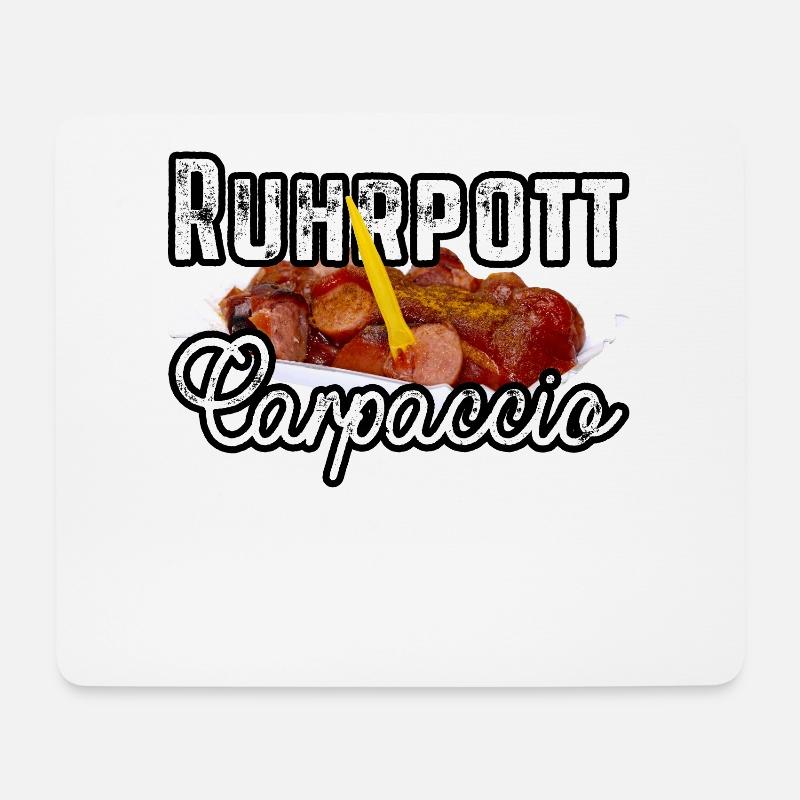 Currywurst Ruhrpott Carpaccio Bratwurst Geschenk - Mousepad (Querformat) - Weiß