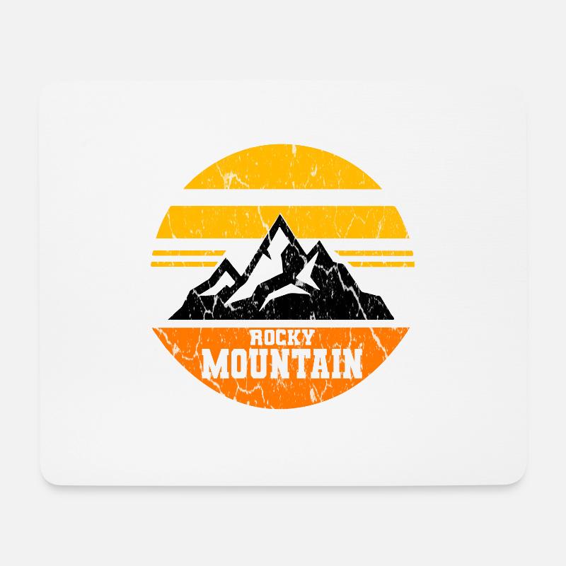 Rocky Mountains - Mousepad (Querformat) - Weiß