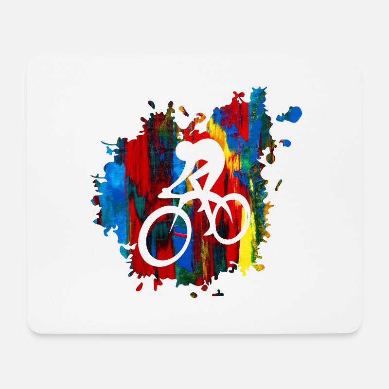 Fahrrad | Rennrad | Radsport - Mousepad (Querformat) - Weiß