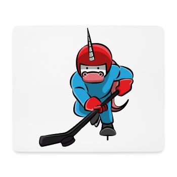 Einhorn Eishockey Eis Hockey Spieler Dab Geschenk - Mousepad (Querformat) - Weiß - Vorne