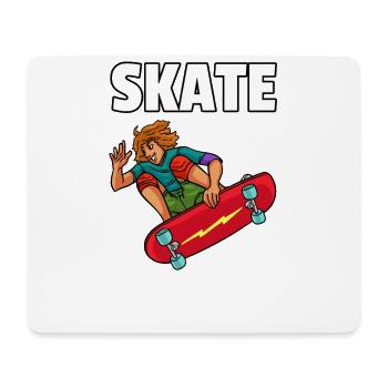Planche à roulettes Planche à roulettes Skate Skater Gift - Tapis de souris (format paysage) - blanc - Devant