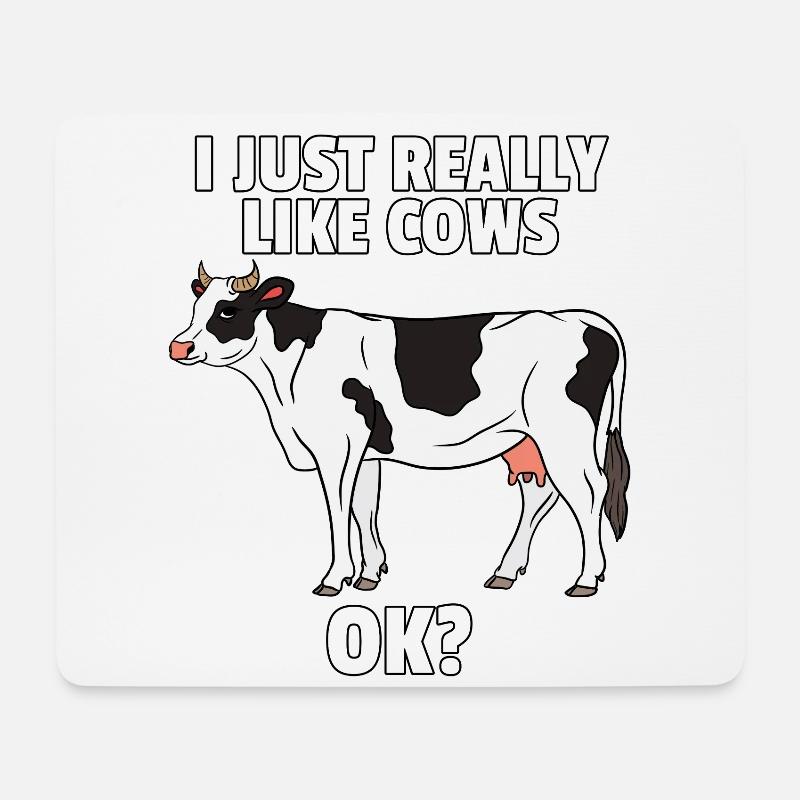 Kuh Kühe Bauer Bauernhof Bäuerin Landwirt Geschenk - Mousepad (Querformat) - Weiß