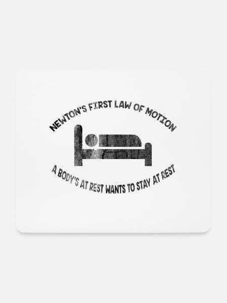 Lustiger Spruch Physik Newton - Mousepad (Querformat) - Weiß