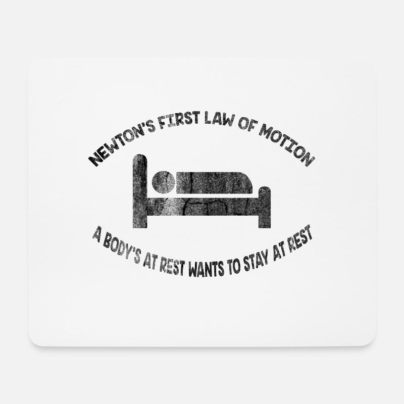 Lustiger Spruch Physik Newton - Mousepad (Querformat) - Weiß