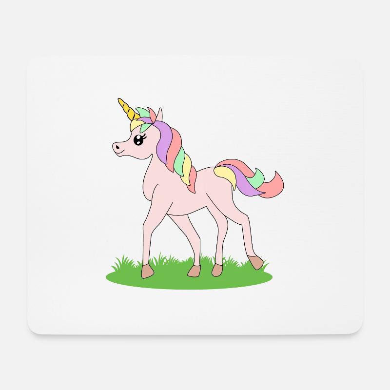 Einhorn Fantasie Pferd Geschenkidee - Mousepad (Querformat) - Weiß