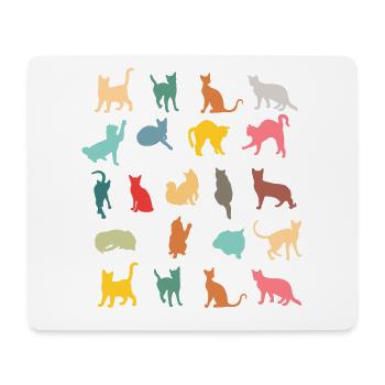cats - Mouse Pad (horizontal) - white - Front