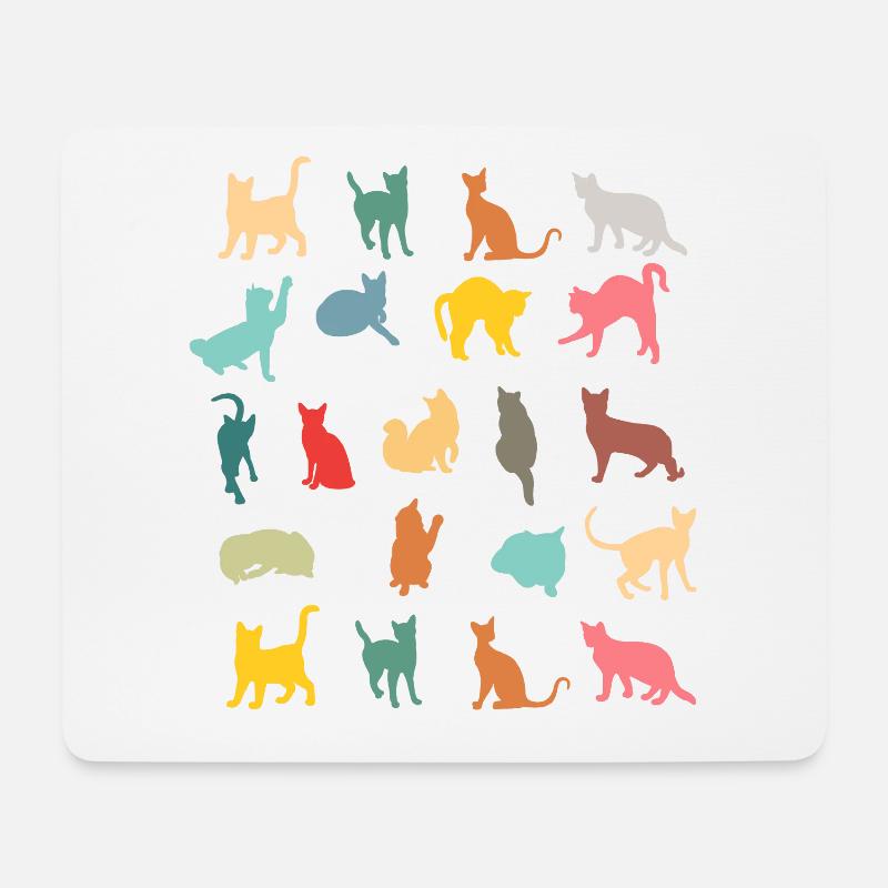 Katzen - Mousepad (Querformat) - Weiß