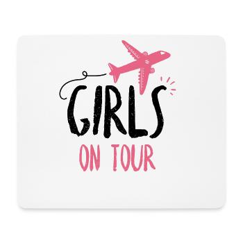 Girls Tour Airplane Trip with Girlfriends - Mouse Pad (horizontal) - white - Front