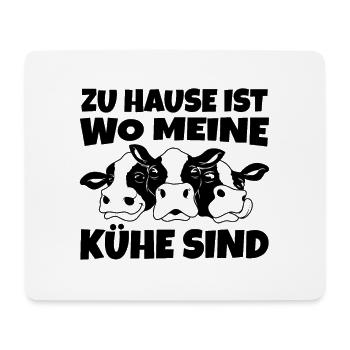 La maison de l’agriculteur est où sont mes vaches - Tapis de souris (format paysage) - blanc - Devant