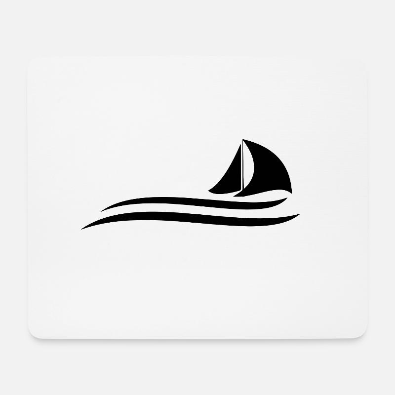 Segeln | Geschenk Segler | Geschenk Segeln lustig - Mousepad (Querformat) - Weiß