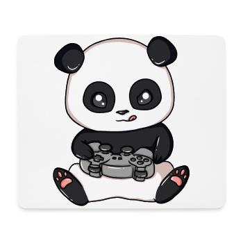 Panda Gamer Video Player Play Game Panda Bear - Mouse Pad (horizontal) - white - Front