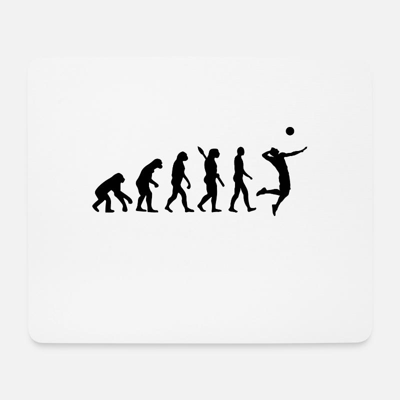 Evolution of Volleyball | Evolution Volleyball - Mousepad (Querformat) - Weiß