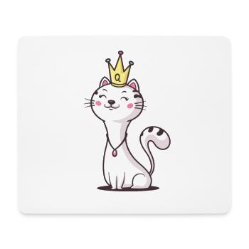 Reine du chat - Tapis de souris (format paysage) - blanc - Devant