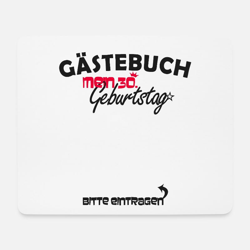 30. Geburtstag Party Gästebuch 30 Jahre - Mousepad (Querformat) - Weiß