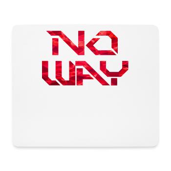No Way - Tapis de souris (format paysage) - blanc - Devant