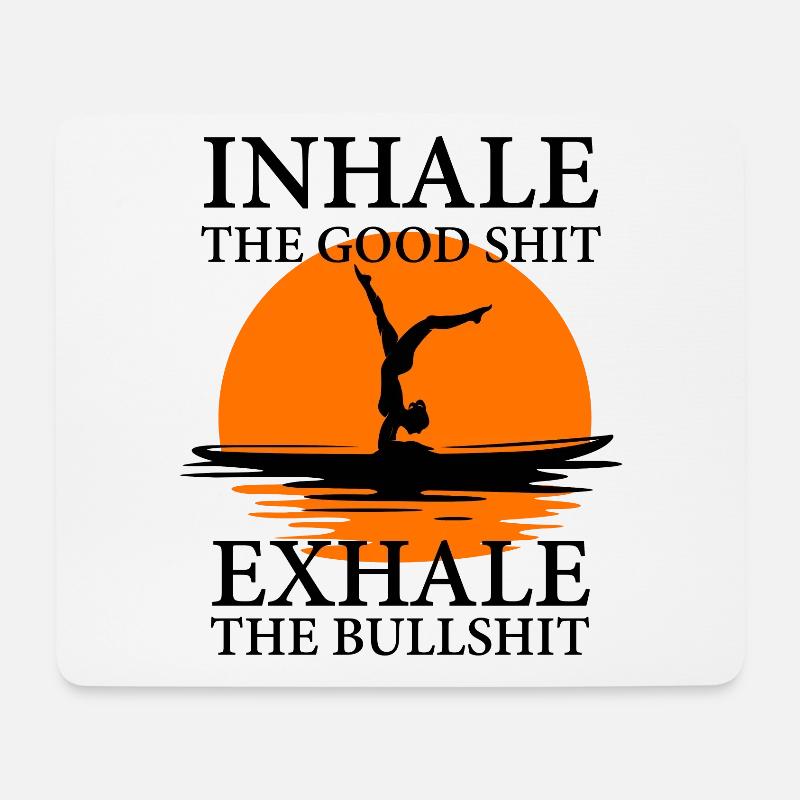 Yoga, breathe - Mouse Pad (horizontal) - white