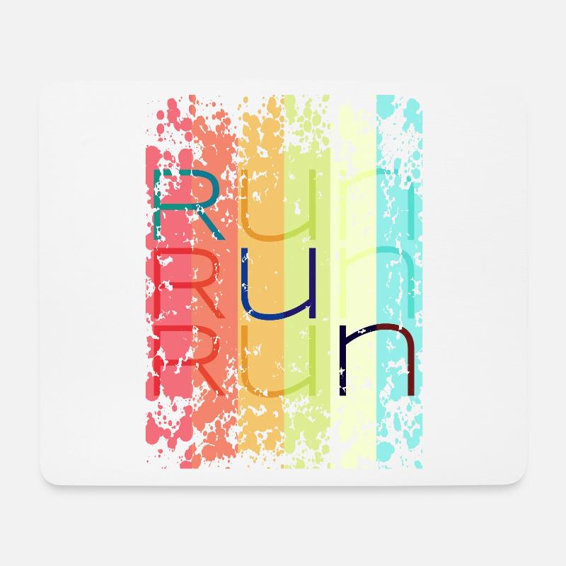 run run - Mousepad (Querformat) - Weiß