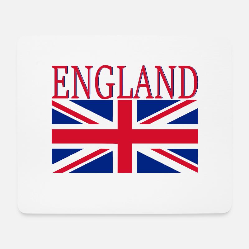 England Flagge - Mousepad (Querformat) - Weiß