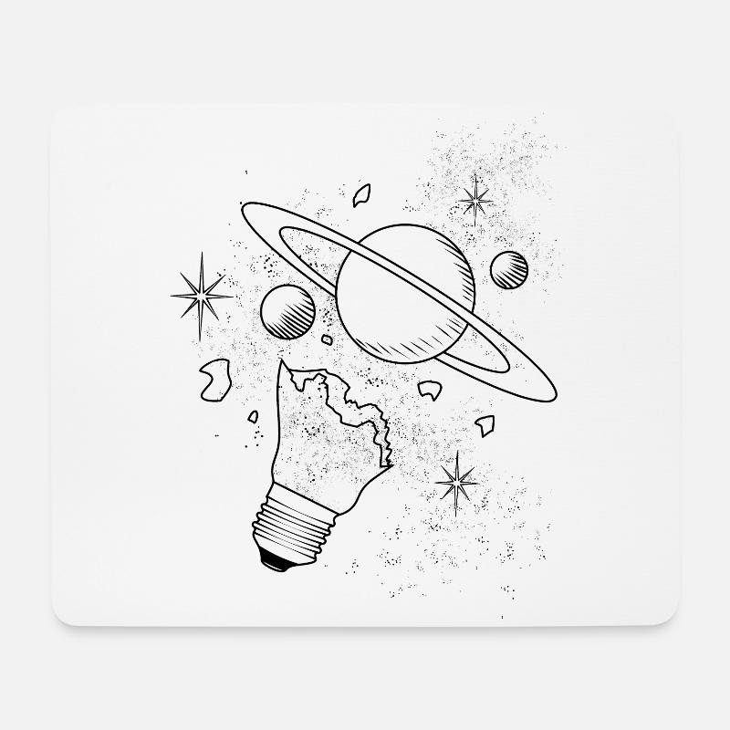 Planeten All Weltall Universum Umlaufbahn Himmel - Mousepad (Querformat) - Weiß