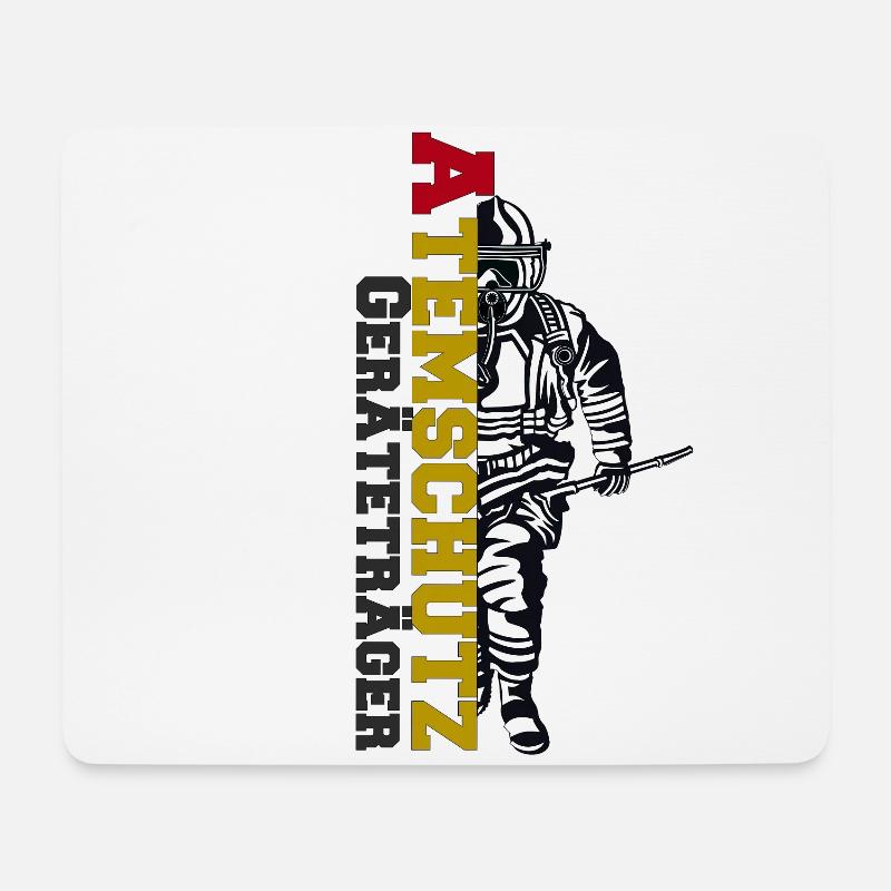Feuerwehr - Atemschutz Geräteträger - Mousepad (Querformat) - Weiß