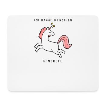 Unicorn i hate people generally haters of people - Mouse Pad (horizontal) - white - Front