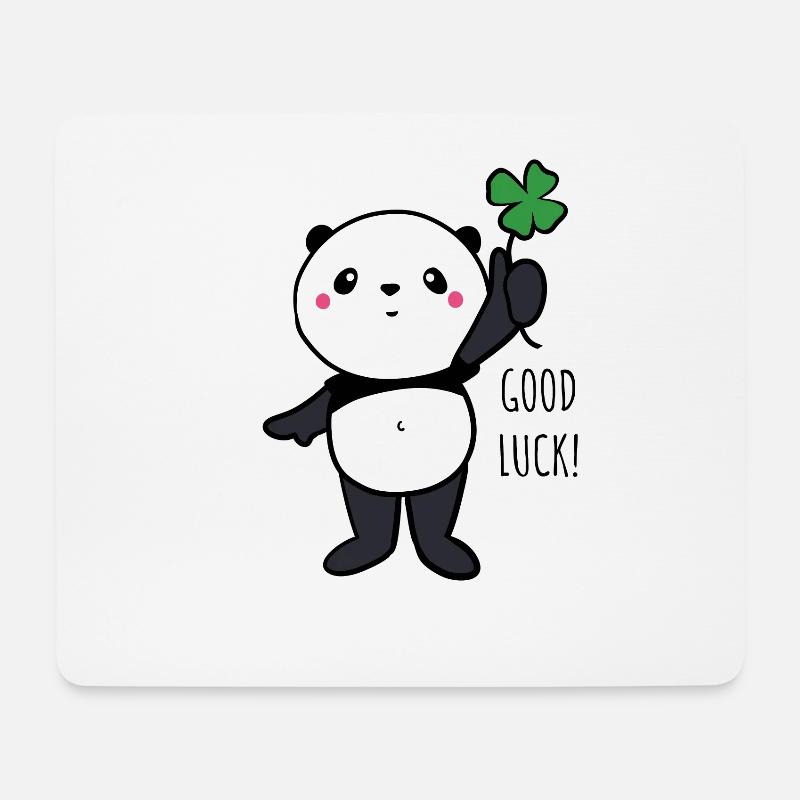 Lucky Panda - Mouse Pad (horizontal) - white